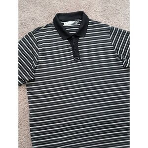 Oakley Golf Polo Mens XXL Hydrolix Performane Static Stripes Skull Collection